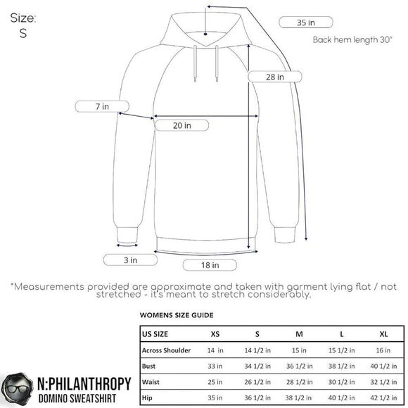 N:PHILANTHROPY DOMINO HOODIE HIGH-LOW SWEATSHIRT IN BLACK CAT WOMEN SIZE SMALL - Picture 15 of 16